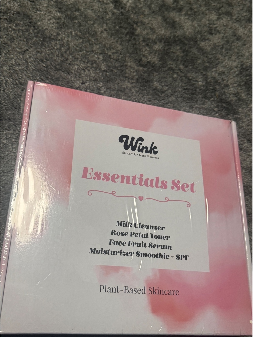 Wink Essentials 4 Piece Skincare Set Teens Tweens Cleanser Toner Serum SPF